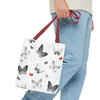 Butterfly Pattern Tote Bag — Floral Butterfly All-Over Print Tote