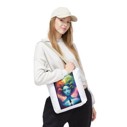 Dreamscape Portrait Tote Bag — Surreal Forest Girl Art