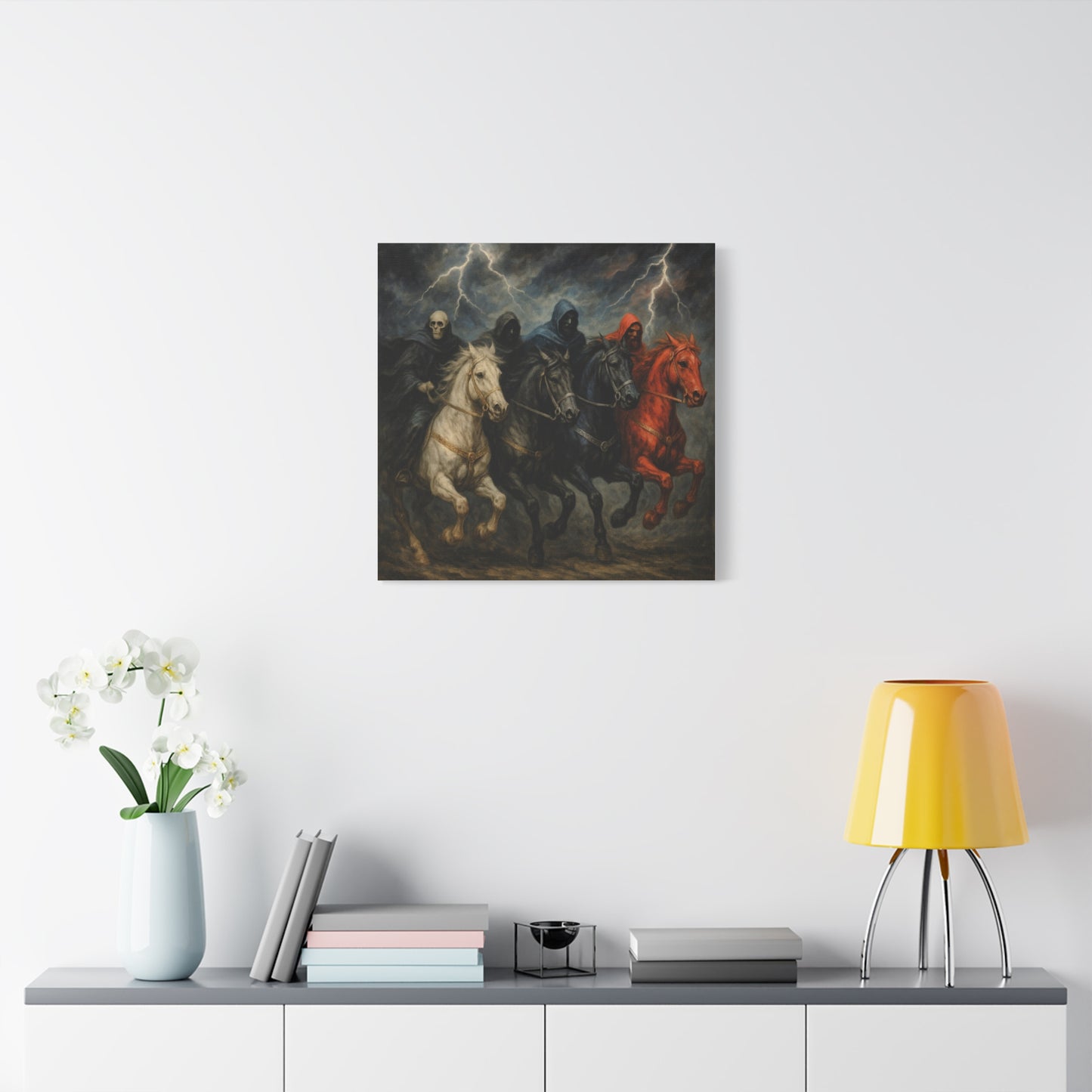 Four Horsemen Canvas Wall Art — Apocalyptic Gothic Mythology Print