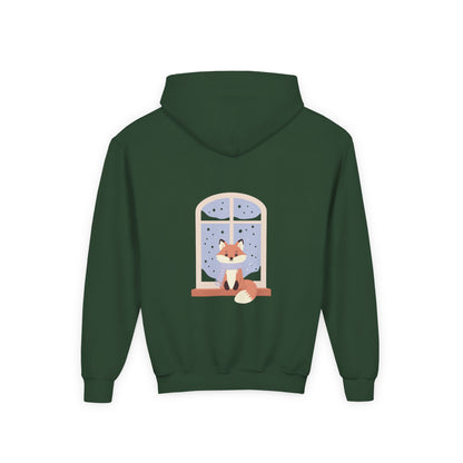 Kids Fox Hoodie - Cozy Winter Window Design
