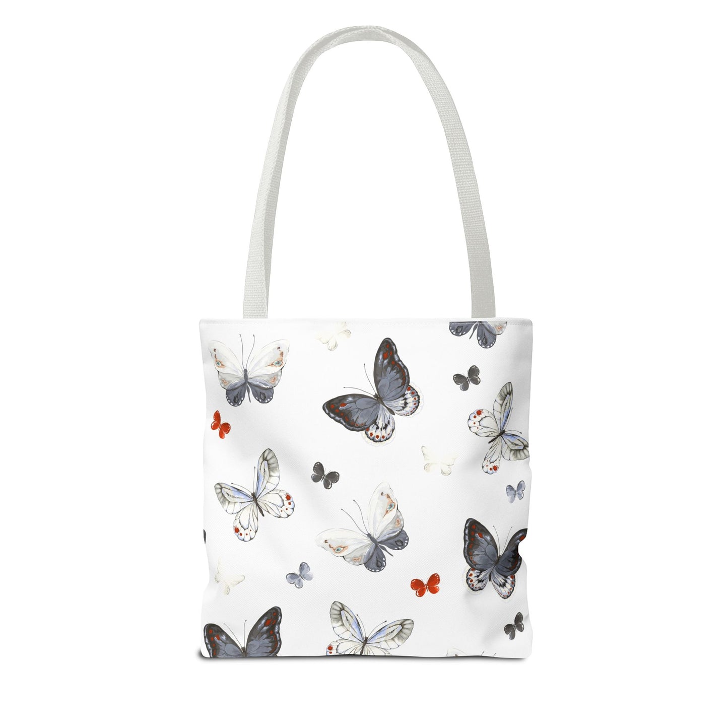 Butterfly Pattern Tote Bag — Floral Butterfly All-Over Print Tote