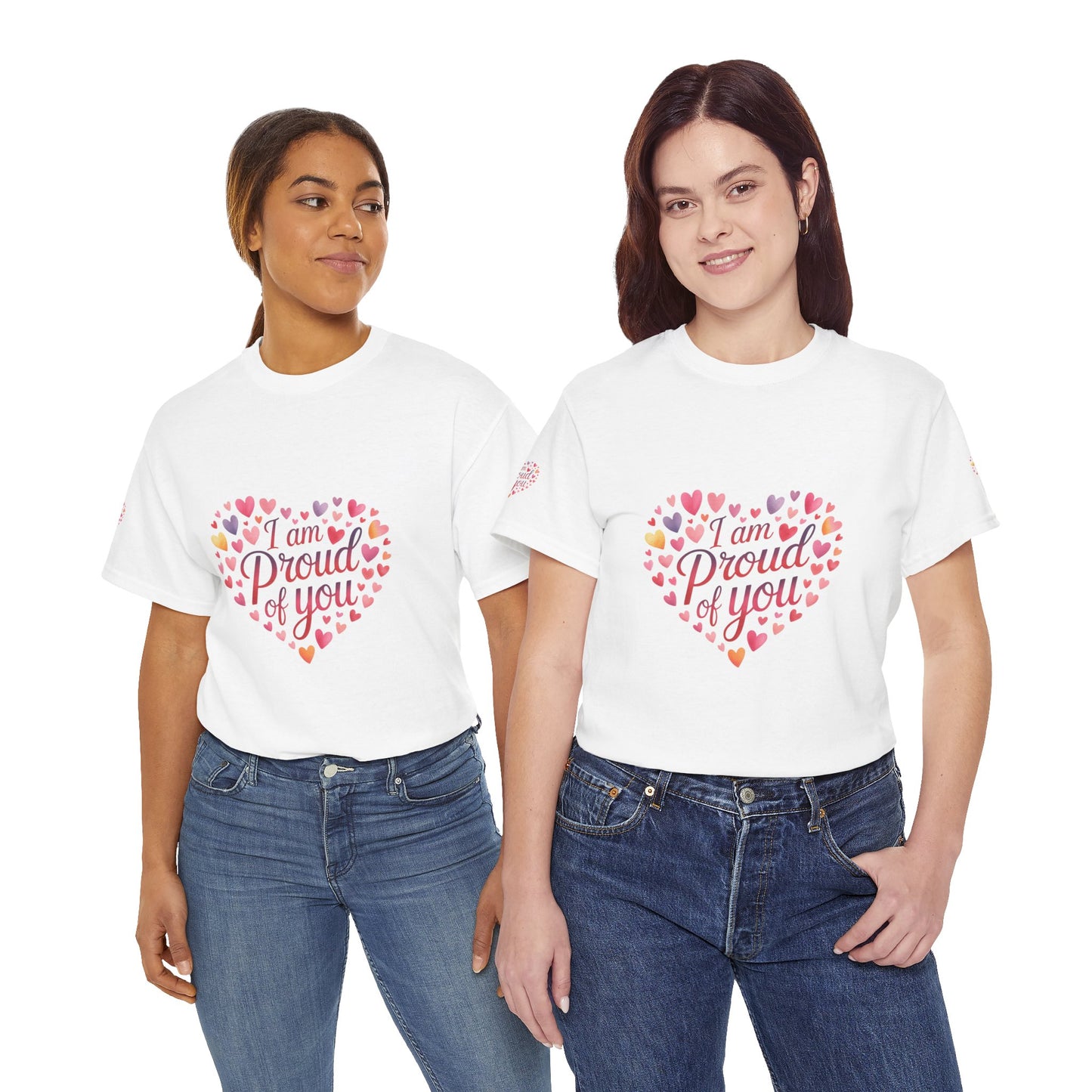 Proud of You Heart T‑Shirt with embroidery
