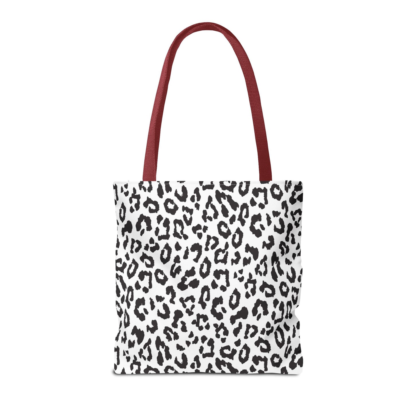 Leopard Print Tote Bag — Black & White All-Over-Print Shopper