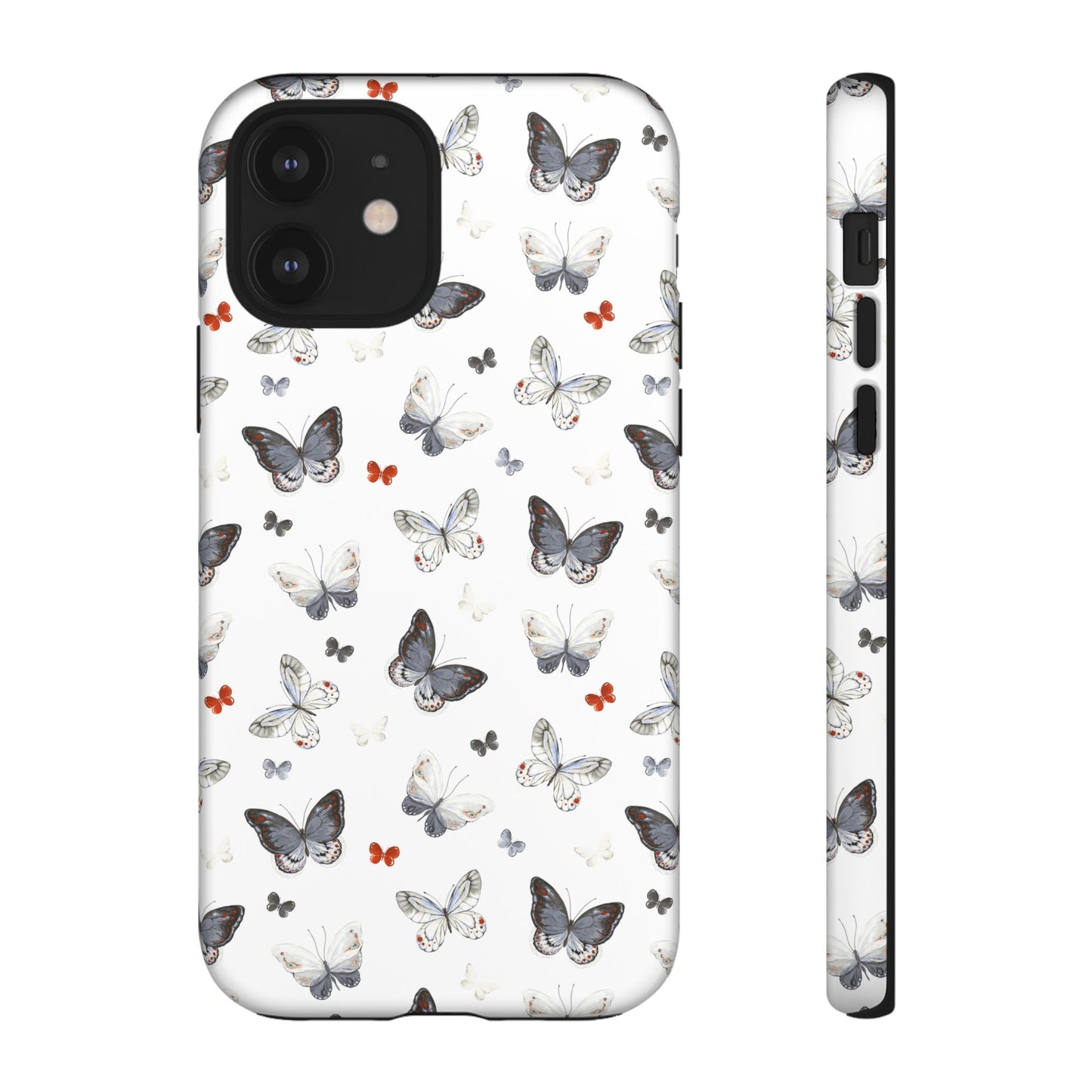 iPhone Butterfly Pattern Tough Phone Case — Protective Floral-Inspired iPhone Case