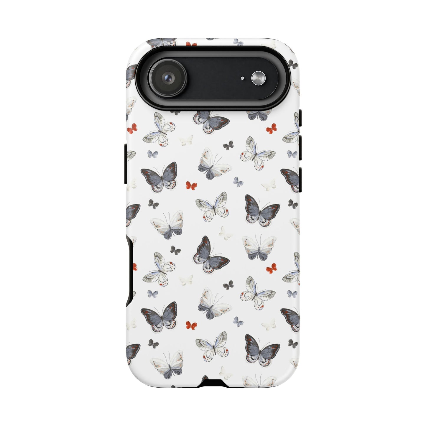 iPhone Butterfly Pattern Tough Phone Case — Protective Floral-Inspired iPhone Case
