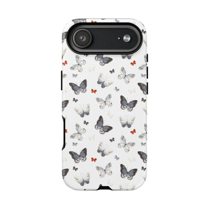 iPhone Butterfly Pattern Tough Phone Case — Protective Floral-Inspired iPhone Case