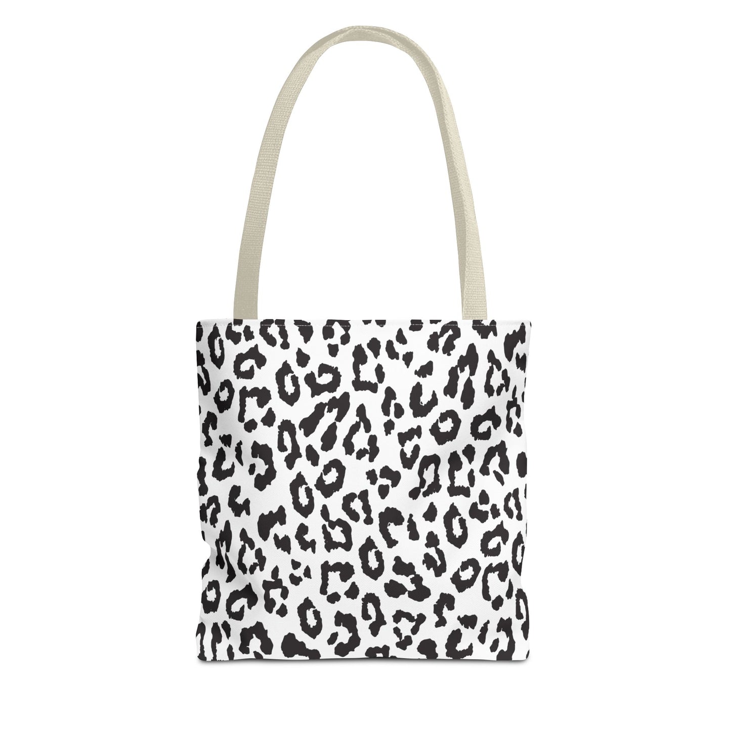 Black & White Leopard Print Tote Bag — Chic Animal-Print Tote for Everyday Use