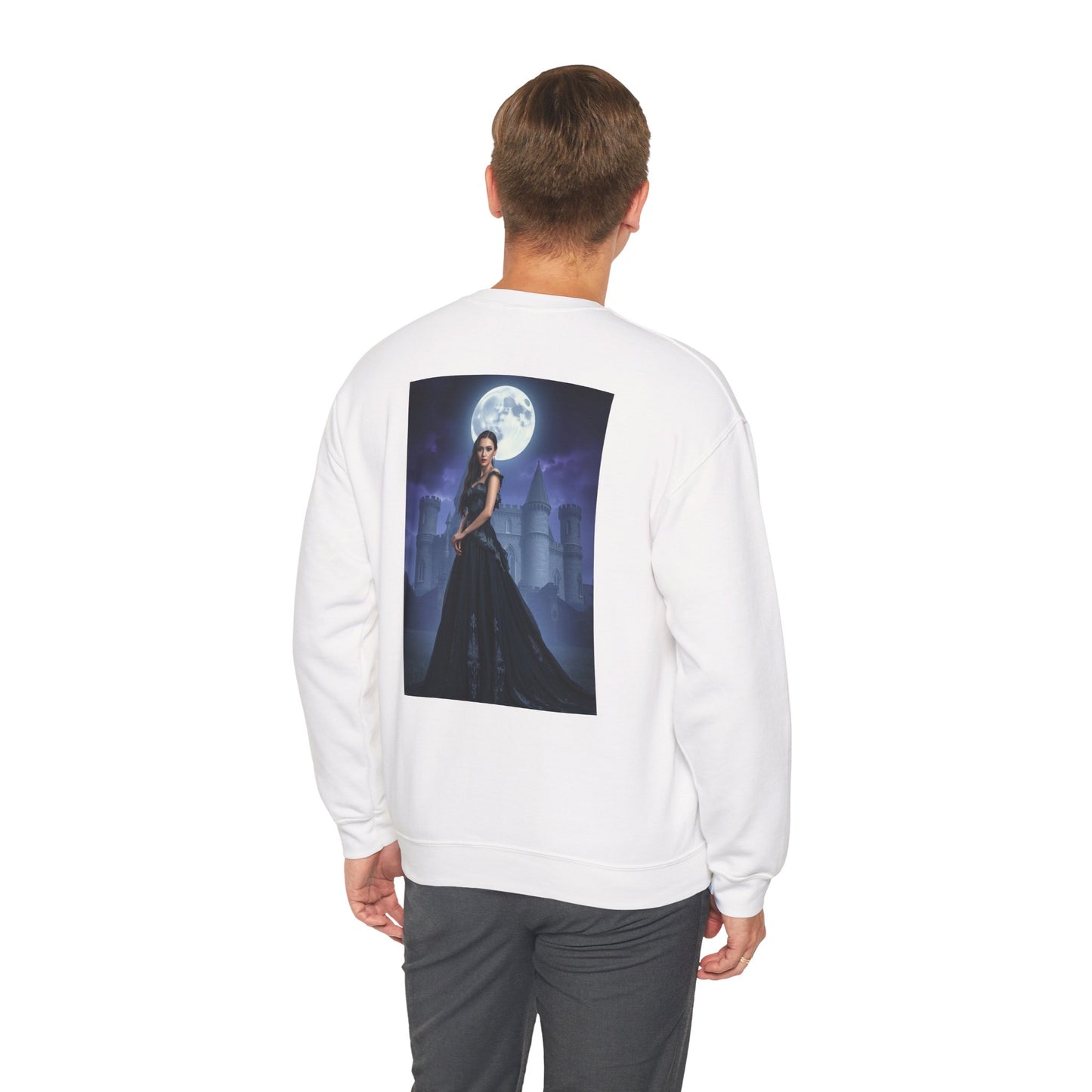 Gothic Moonlit Lady Crewneck Sweatshirt