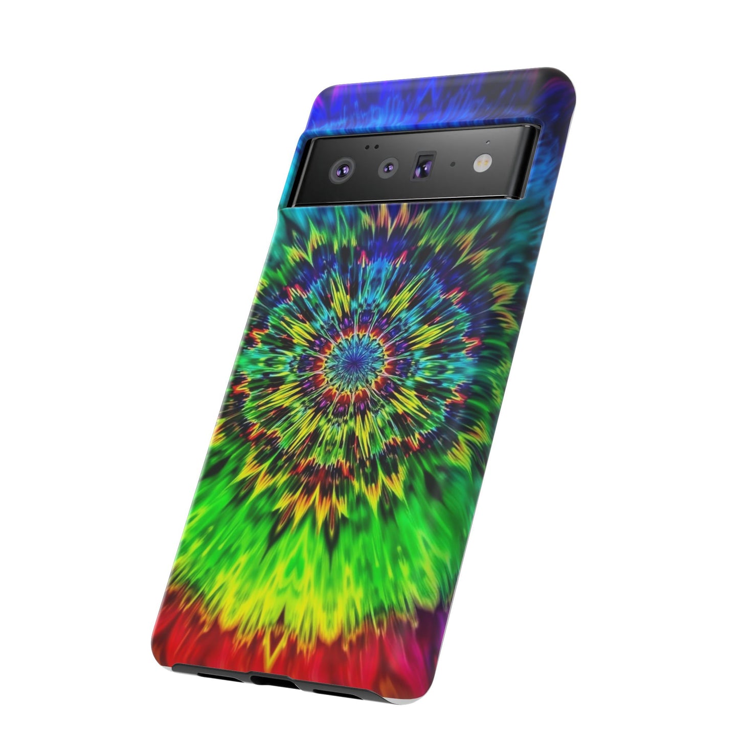 Funda para teléfono Google Psychedelic Tie-Dye Mandala: protección resistente y vibrante