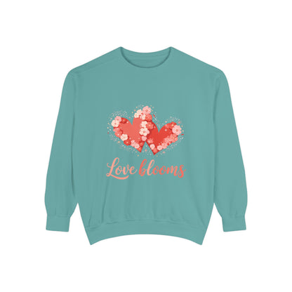 Love Blooms Heart Sweatshirt — Floral Valentine Pullover
