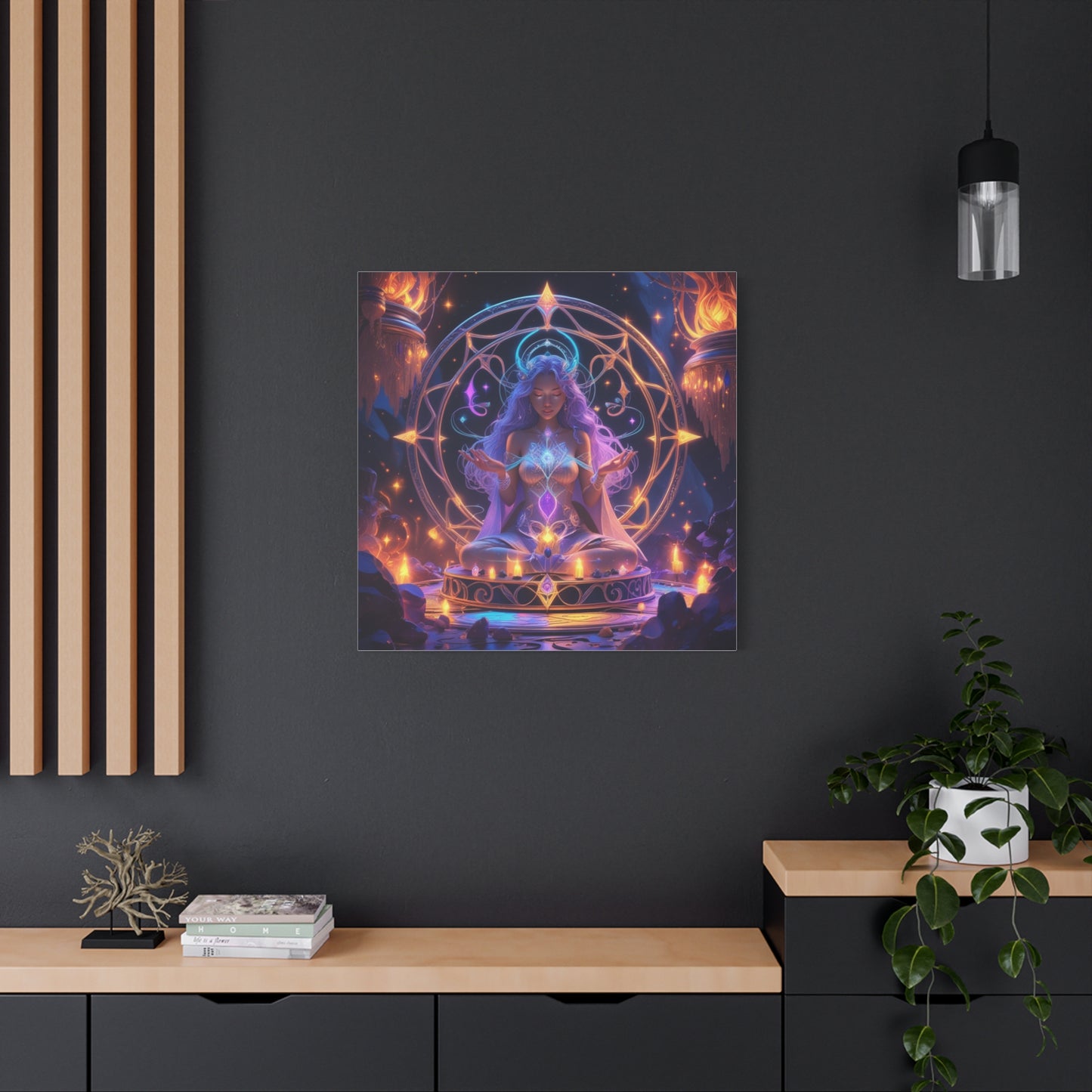Mystic Meditation Canvas Print — Spiritual Goddess Wall Art