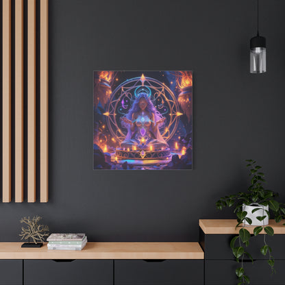 Mystic Meditation Canvas Print — Spiritual Goddess Wall Art