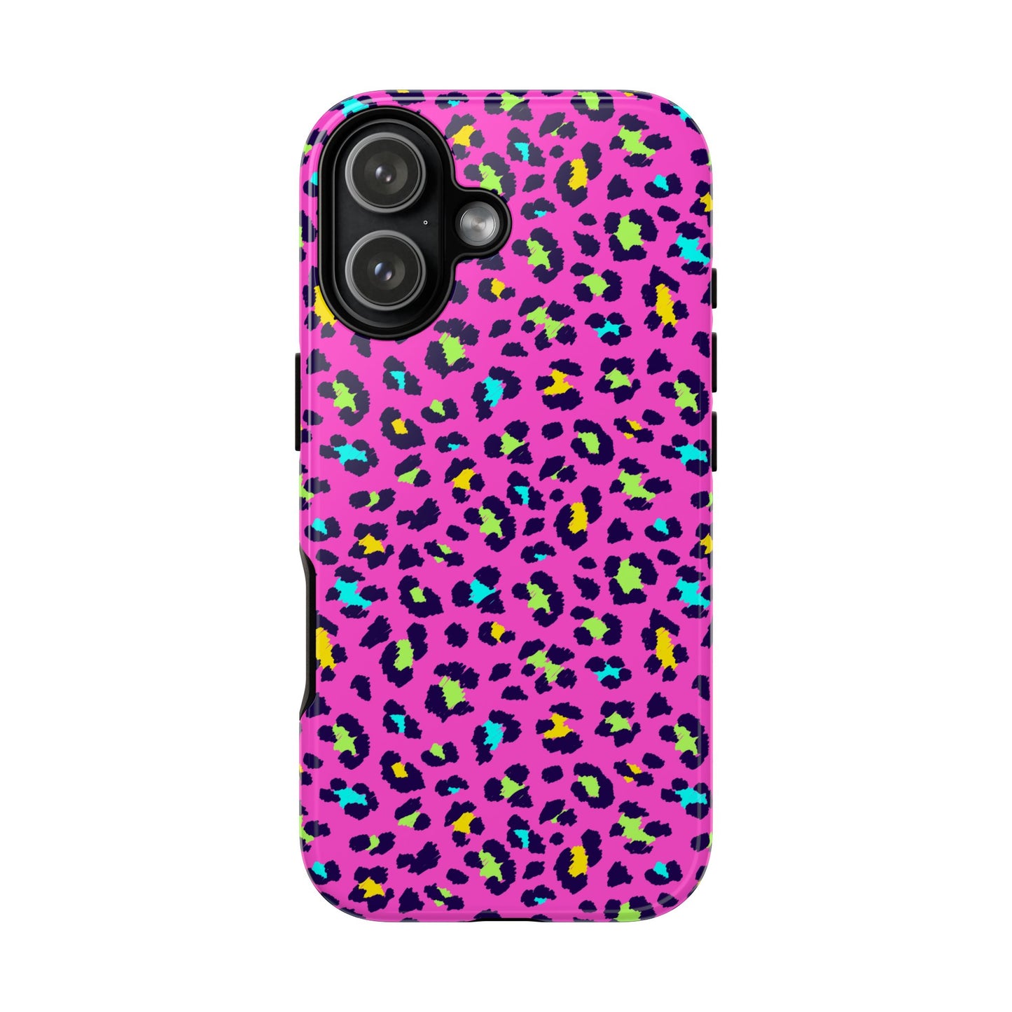iPhone Pink Neon Leopard Phone Case — Bold Protective iPhone Cover