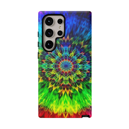 Fundas resistentes para Samsung - Funda para teléfono con mandala teñido anudado arcoíris