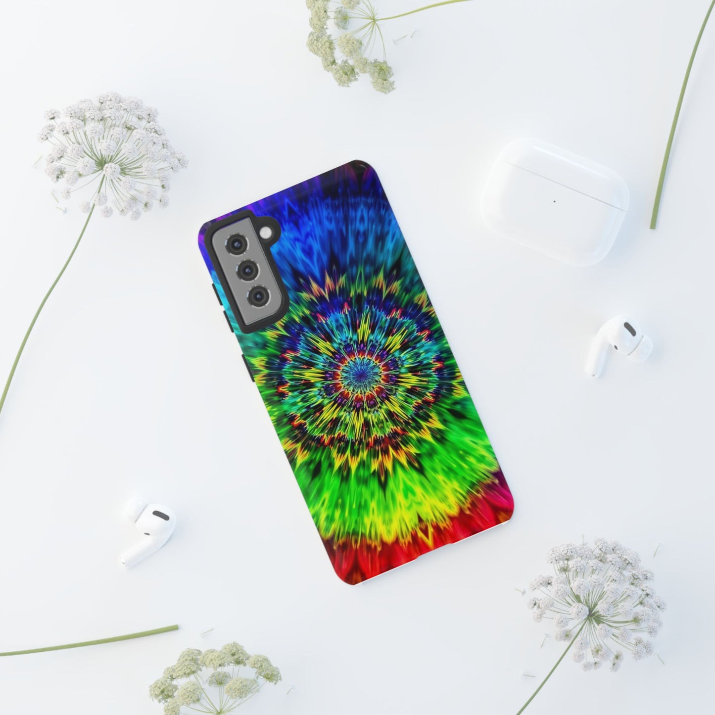Fundas resistentes para Samsung - Funda para teléfono con mandala teñido anudado arcoíris