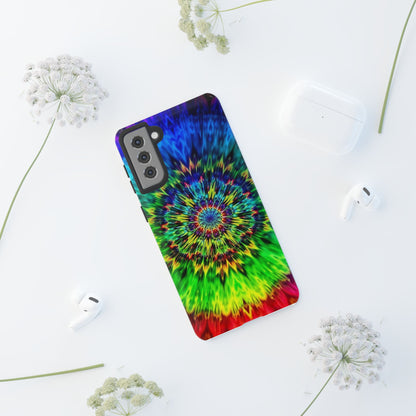 Fundas resistentes para Samsung - Funda para teléfono con mandala teñido anudado arcoíris