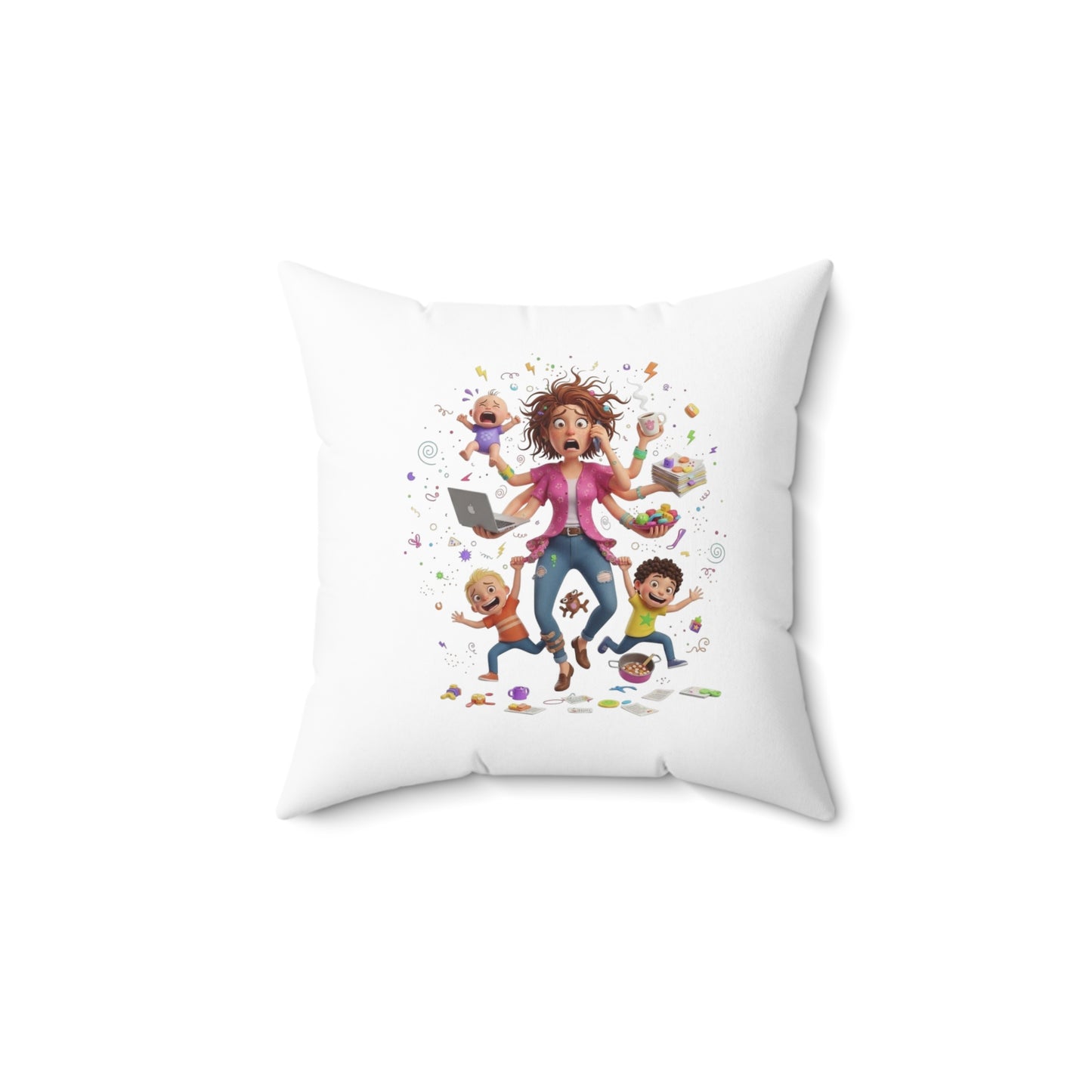 Cojín decorativo "Mamá ocupada y caótica" — Funny Mom Life