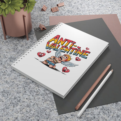 Anti-Valentine Spiral Notebook – Funny Anti-Love Cupid Journal