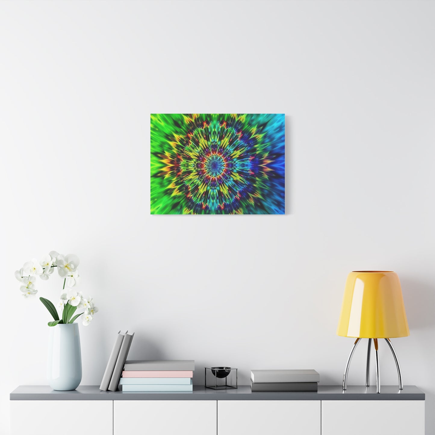 Psychedelic Kaleidoscope Matte Canvas Wall Art — Vibrant Mandala Stretched Canvas