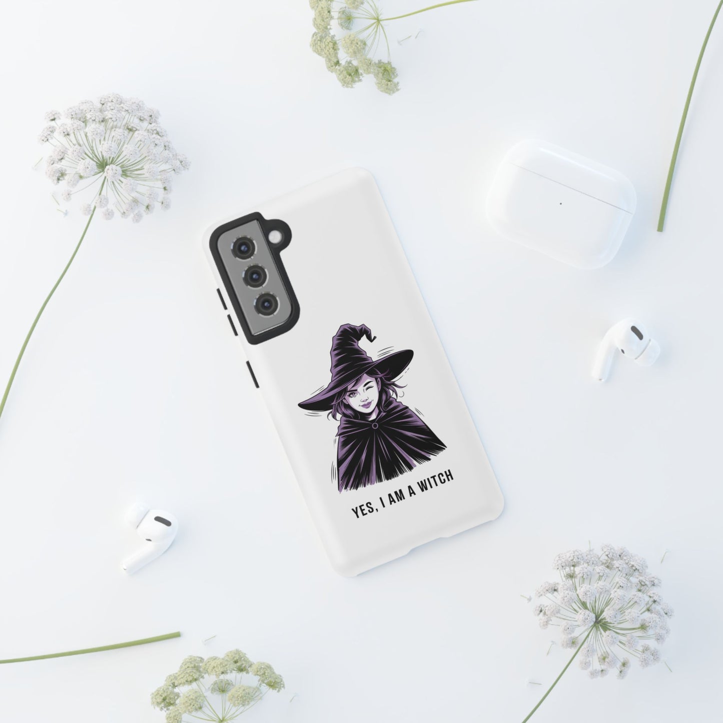 Funda para Samsung — «Sí, soy una bruja» con ilustración de bruja