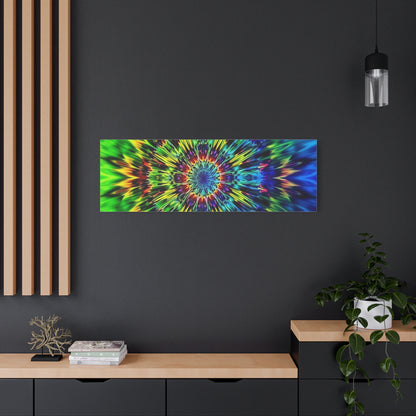 Psychedelic Kaleidoscope Matte Canvas Wall Art — Vibrant Mandala Stretched Canvas