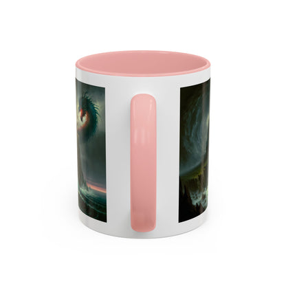 Fantasy Dragon Accent Coffee Mug – Unique Art for Gift Giving, Home Decor, Office Vibes, Halloween, etc.