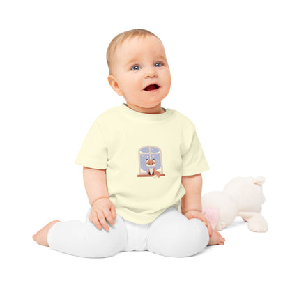 Baby T-Shirt — Cozy Fox at Night Graphic Tee