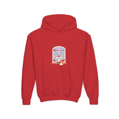 Kids Fox Hoodie - Cozy Winter Window Design
