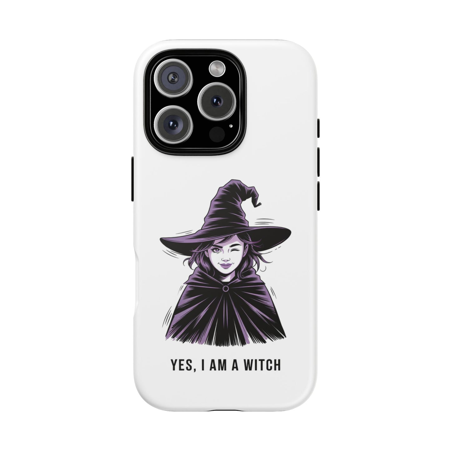iPhone Yes, I Am a Witch Phone Case — Gothic Witch Illustration Protective Cover