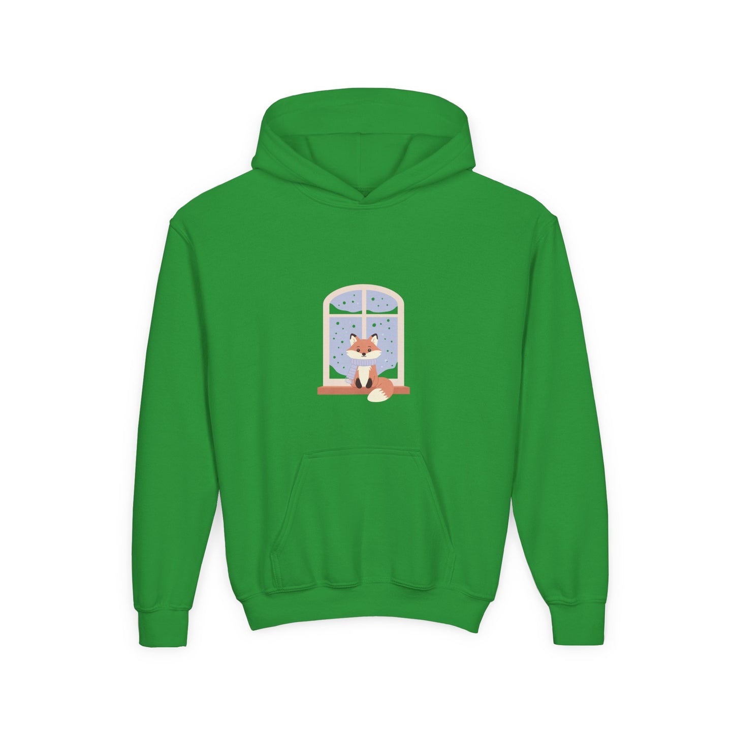 Kids Fox Hoodie - Cozy Winter Window Design