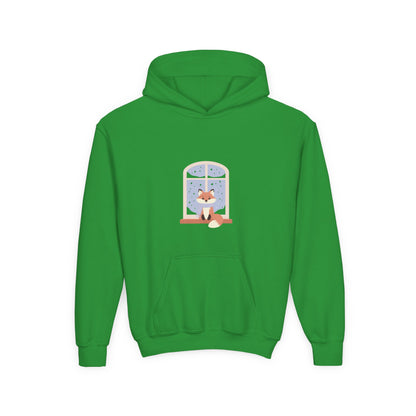 Kids Fox Hoodie - Cozy Winter Window Design