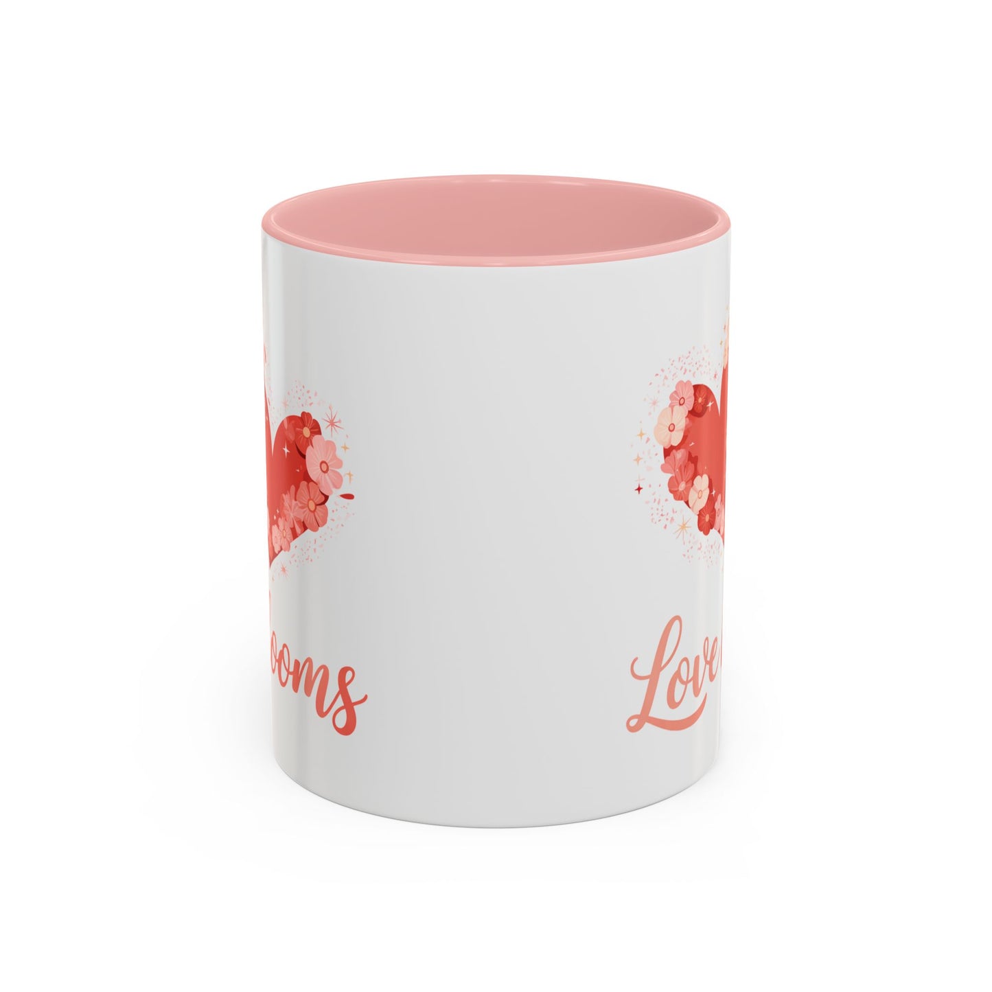 Love Blooms Accent Coffee Mug — Floral Heart 11/15oz