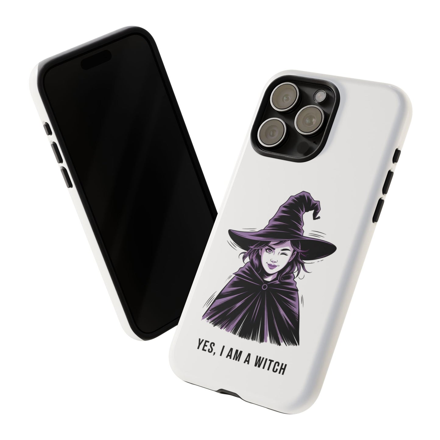 iPhone Yes, I Am a Witch Phone Case — Gothic Witch Illustration Protective Cover