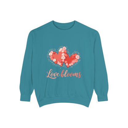 Love Blooms Heart Sweatshirt — Floral Valentine Pullover