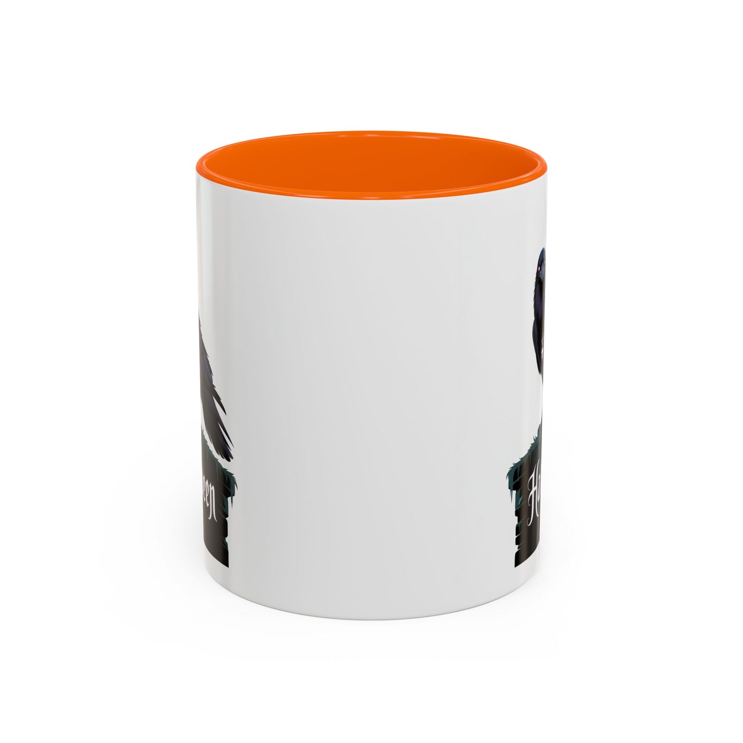 Halloween Raven Coffee Mug, Black Accent Mug, Spooky Drinkware, Unique Gift for Fall, Coffee Lover's Halloween Décor