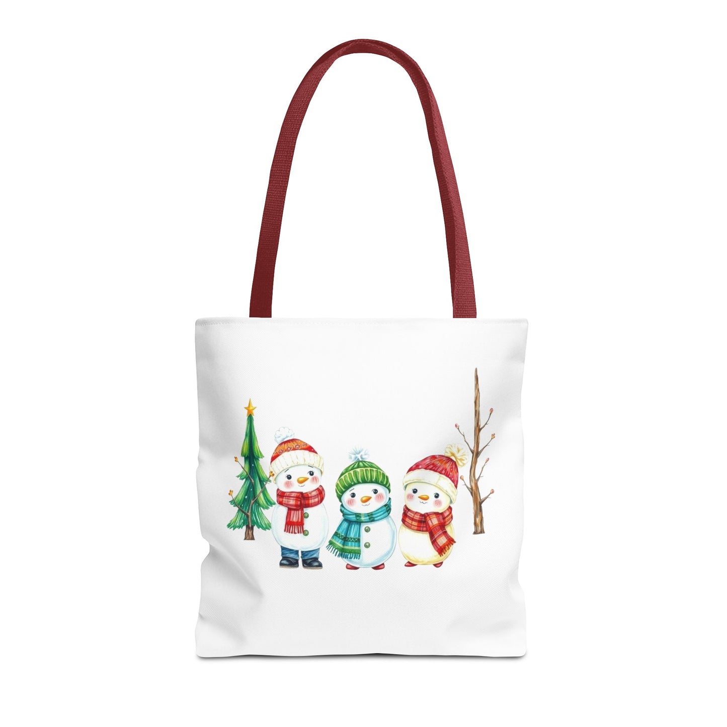 Christmas Snowman Tote Bag — Cute Holiday Winter Market Tote