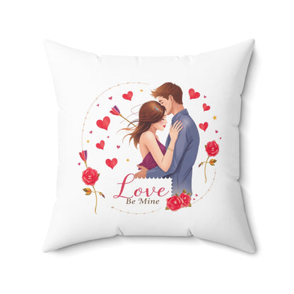 Romantic "Love Be Mine" Decorative Pillow — Couples Valentine's Throw Pillow