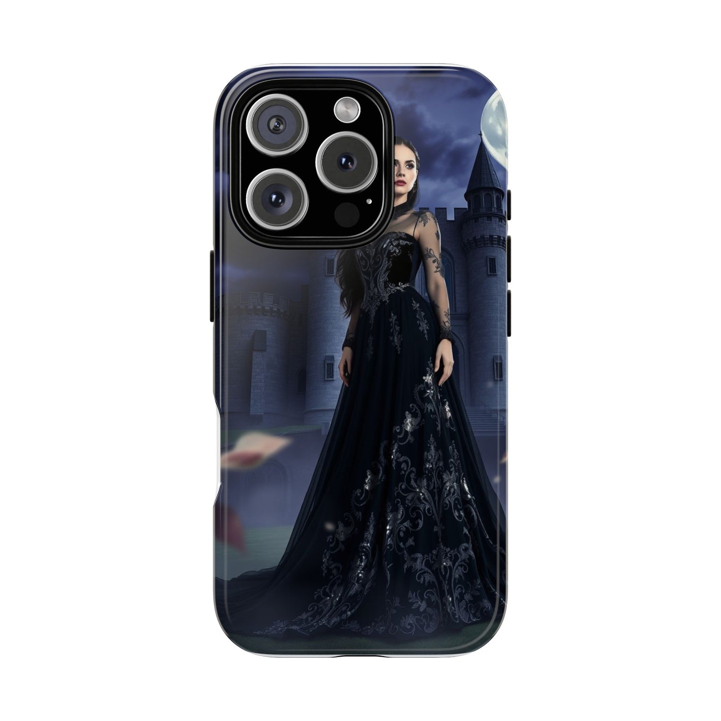 iPhone Gothic Moonlit Castle Phone Case — Elegant Dark Fantasy Protective Cover