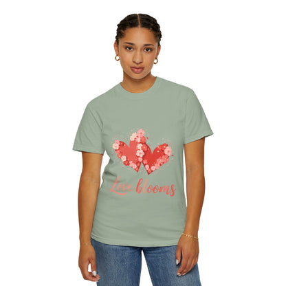 Love Blooms T-Shirt — Floral Heart Graphic Tee for Valentine’s Day