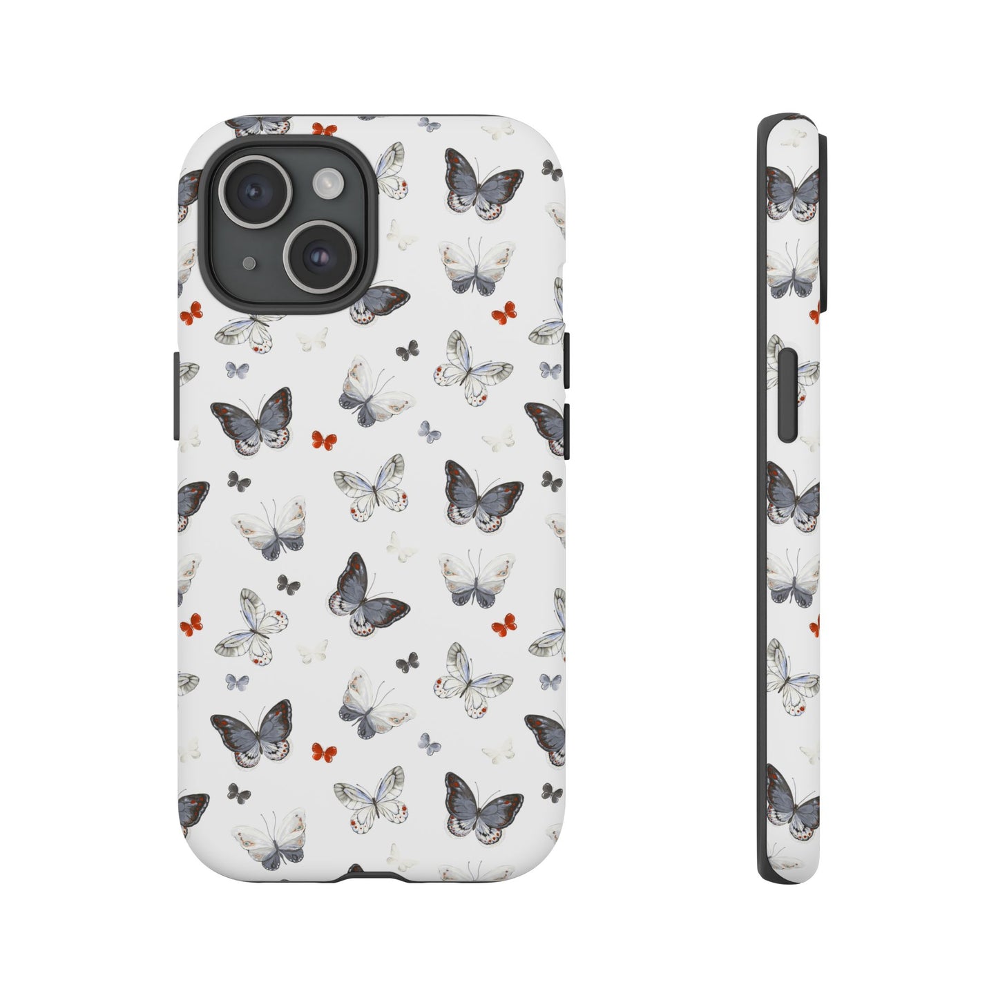 iPhone Butterfly Pattern Tough Phone Case — Protective Floral-Inspired iPhone Case