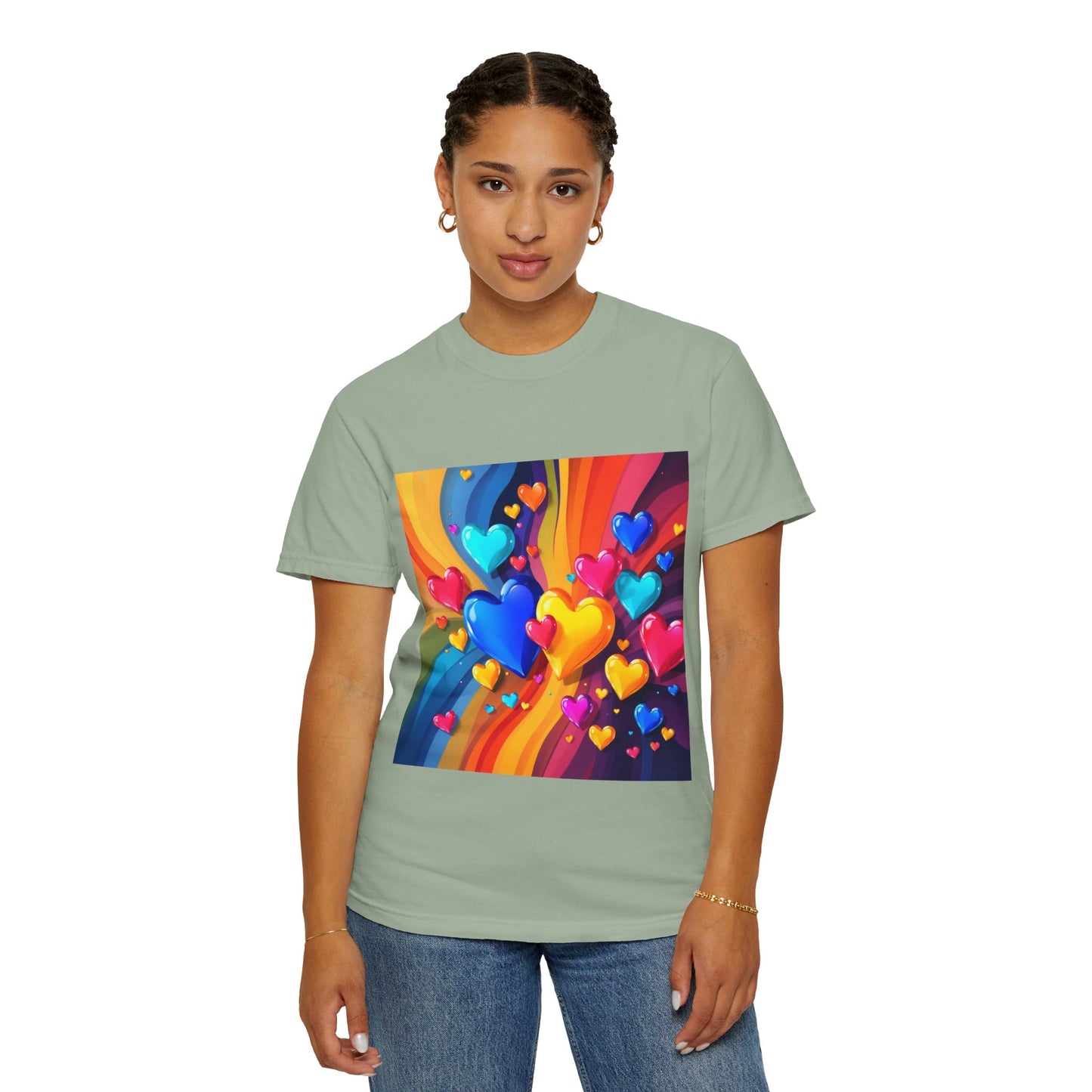 Colorful Heart Rainbow T‑Shirt