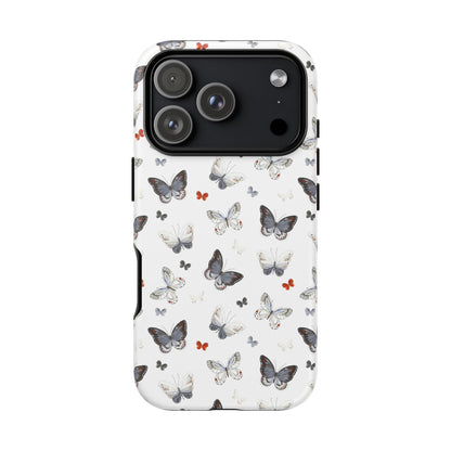 iPhone Butterfly Pattern Tough Phone Case — Protective Floral-Inspired iPhone Case