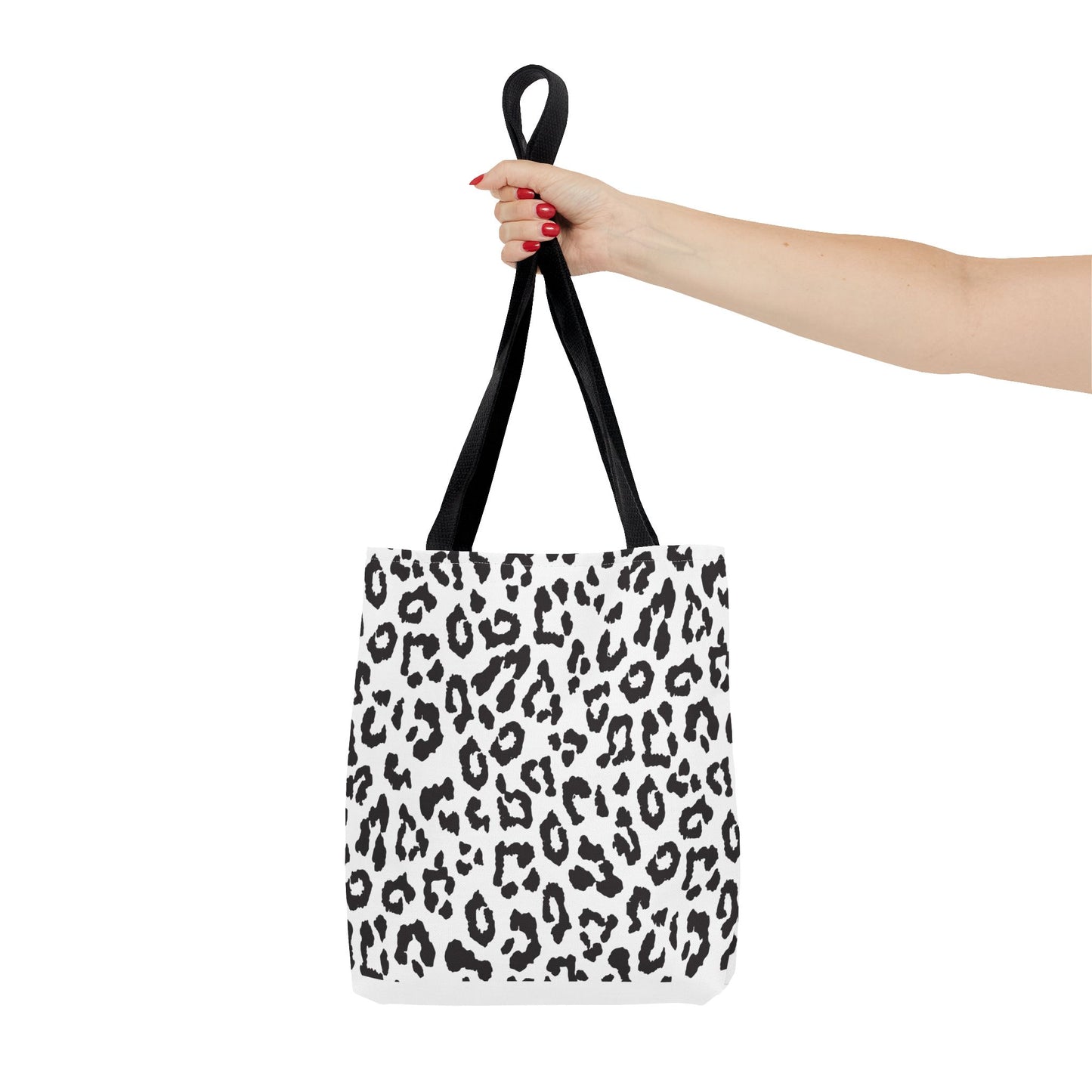 Black & White Leopard Print Tote Bag — Chic Animal-Print Tote for Everyday Use