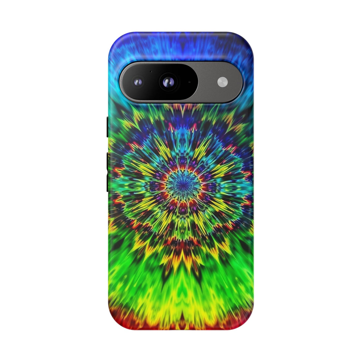 Funda para teléfono Google Psychedelic Tie-Dye Mandala: protección resistente y vibrante