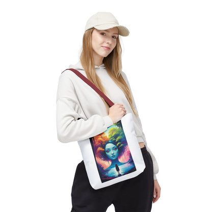 Dreamscape Portrait Tote Bag — Surreal Forest Girl Art