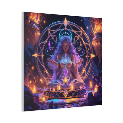 Mystic Meditation Canvas Print — Spiritual Goddess Wall Art