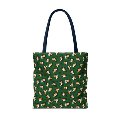 Green Leopard Print Tote Bag – Patterned All-Over-Print Shopper