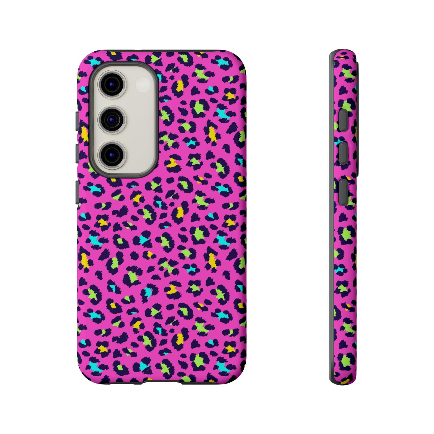 Samsung Handyhülle – Robuste Schutzhülle in leuchtendem Pink mit Leopardenmuster