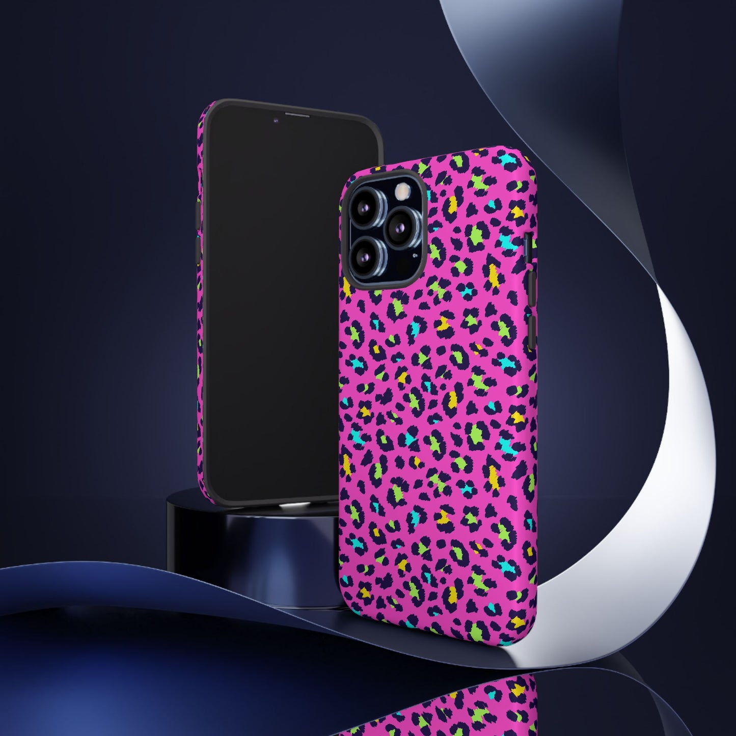 iPhone Pink Neon Leopard Phone Case — Bold Protective iPhone Cover