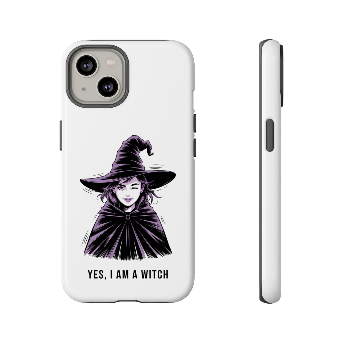 iPhone Yes, I Am a Witch Phone Case — Gothic Witch Illustration Protective Cover